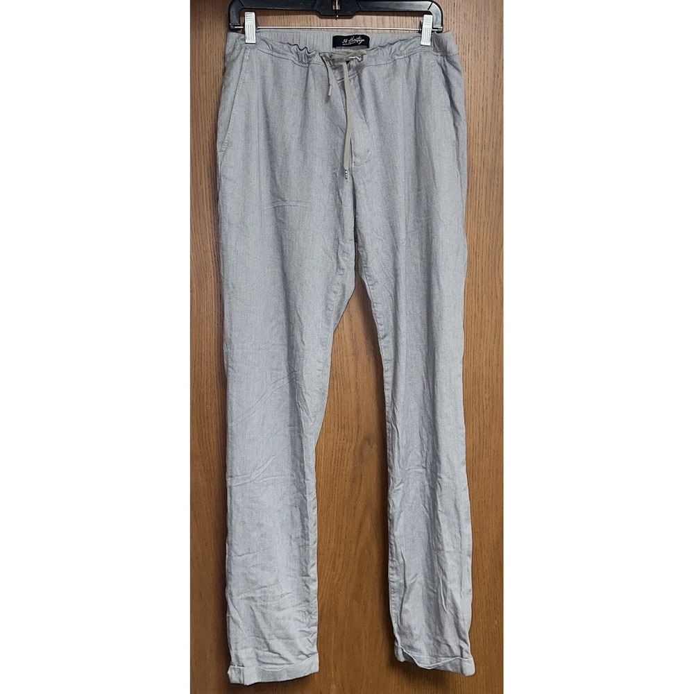 34 HERITAGE Pants Men 33/34 Rn181500 Chambray Linen Blend Old Money‎